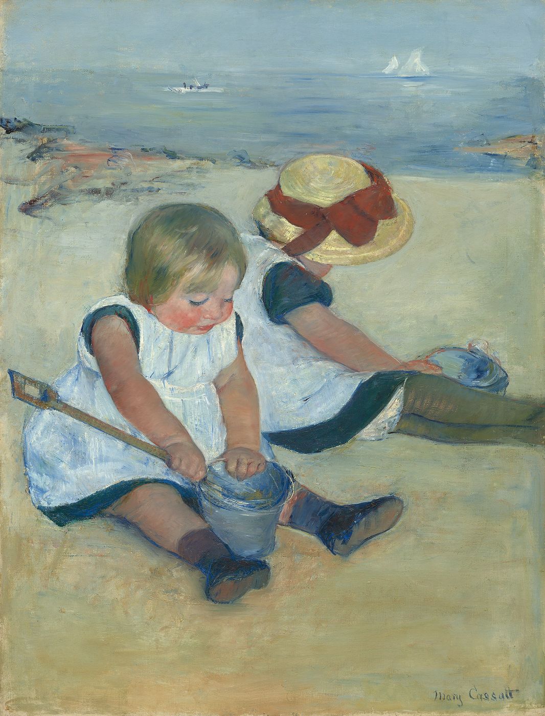 Mary Cassatt, Children Playing on the Beach — small people, serious work
